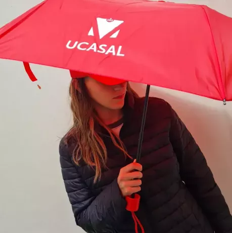 Paraguas con logo estampado