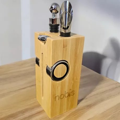 Set para vino con logo grabado