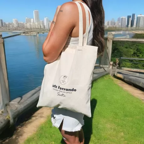 Tote bag con logo estampado