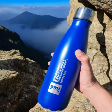 Botella acero con logo grabado