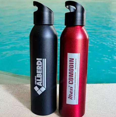 Botellas aluminio con grabado