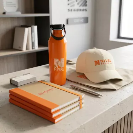 Kit de productos personalizados. Cliente: Nivel Seguros