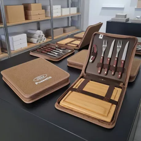 Set de asado criollo con logo