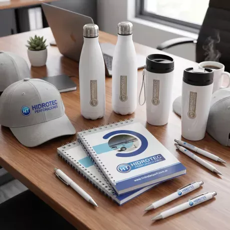 kit de productos personalizados. Cliente: Hidrotec