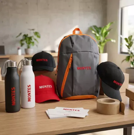 Kit de productos personalizados. Cliente: Montes