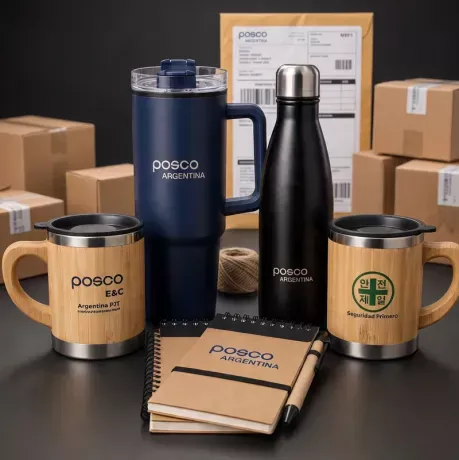 Kit de productos personalizados. Cliente: Posco