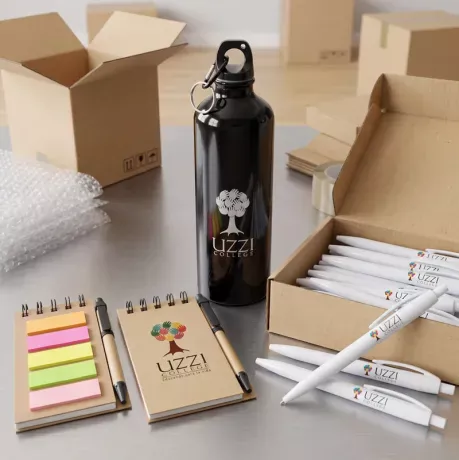 Kit de productos personalizados. Cliente: Colegio Uzzi