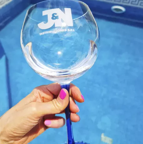 Copa cristal para gin con logo