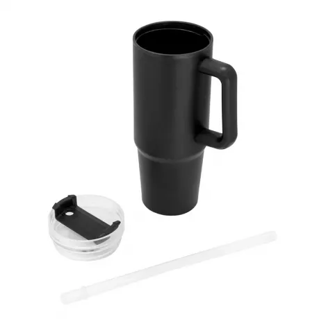 Jarro Mug Doble Pared Con Sorbete Plástico y Acero 880ml