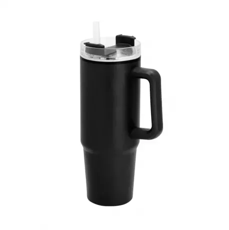 Foto de Jarro Mug Doble Pared Con Sorbete Plástico y Acero 880ml