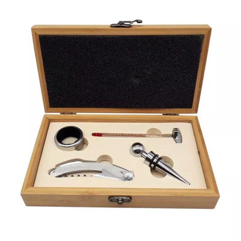 Set de vino Bamboo rectangular